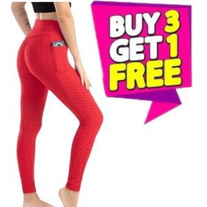 Women's High Waisted Leggings Slimming Scrunch Booty Ruched Butt Lift Yoga Pants